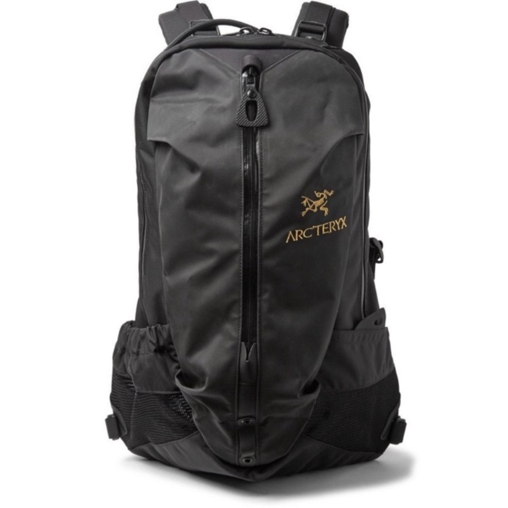 Arc'teryx Black Backpack with Gold Logo